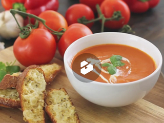 سوپ فلفل و گوجه‌فرنگی + فیلم