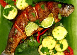 ماهی شکم پر به روش تایلندی