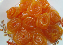 مربای پوست پرتقال به شكل گل رز