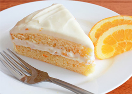 کیک پرتقالی با کرم