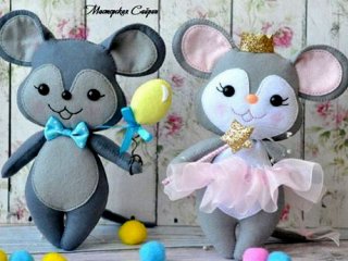 آموزش دوخت عروسک موش نمدی با الگو