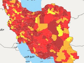 نقشه ایران در تب کرونا می‌سوزد