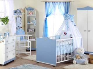 طراحی اتاق خواب کودکان دخترها و پسرها با رنگ آبی
