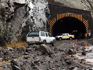 وضعیت جاده چالوس پس از سیل و خرابی‌ها