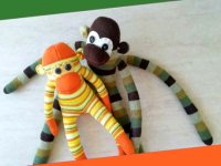 خیاطی: میمون‌های جورابی